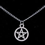 Pentagram Pendant Necklace — Gothic Chain 60cm