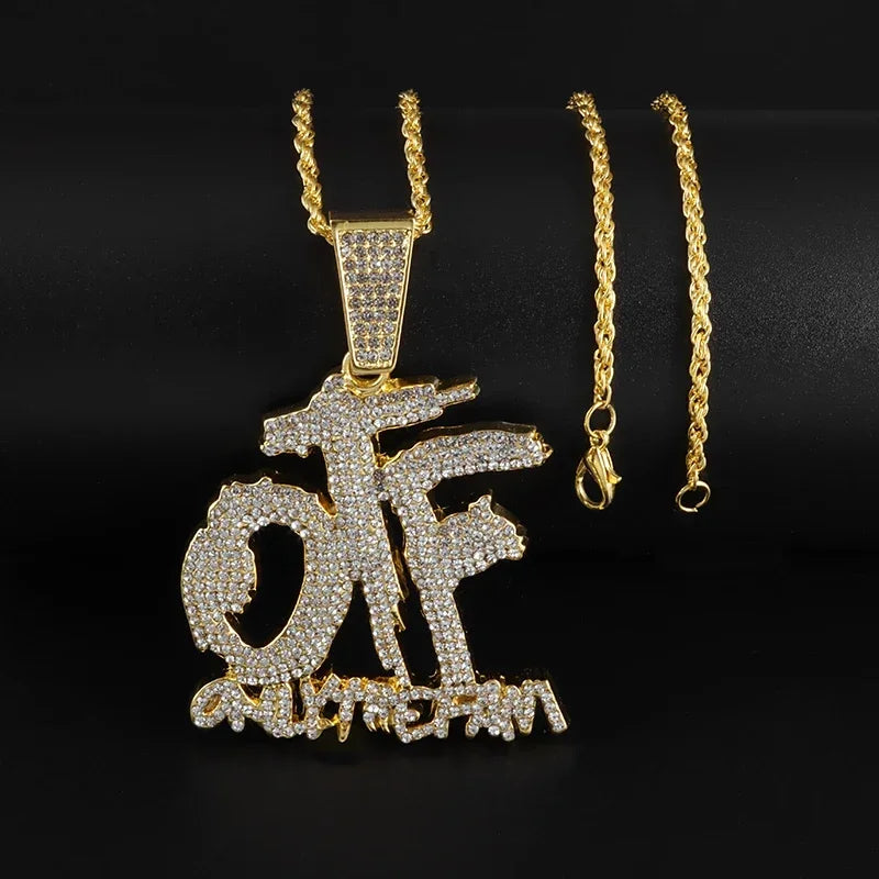 Men\'s Hip Hop Iced Out Dollar Sign Money Pendant Necklace Men\'s Punk Rap Rock Party Jewelry
