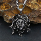 Fashion Medusa Stainless Steel Necklace For Men Unique Punk Snake Vintage Pendant Neclace Amulet Jewelry Gifts Dropshipping