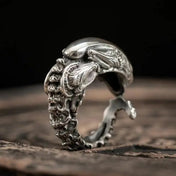Retro Skull Alien Ring — Stainless Steel
