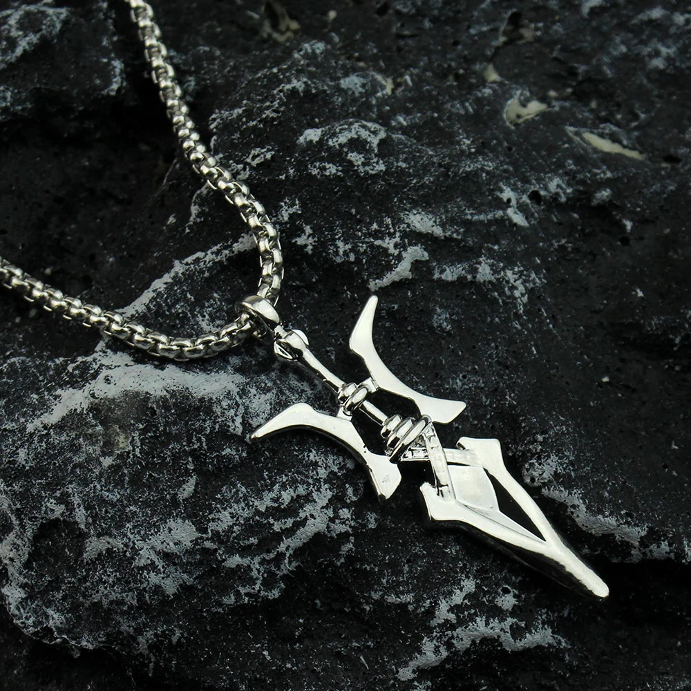Death Note Halberd Pendant Necklace Misa Amane Cosplay Earrings Adornment Halloween Goth Cross Jewelry Christmas Valentines Gift