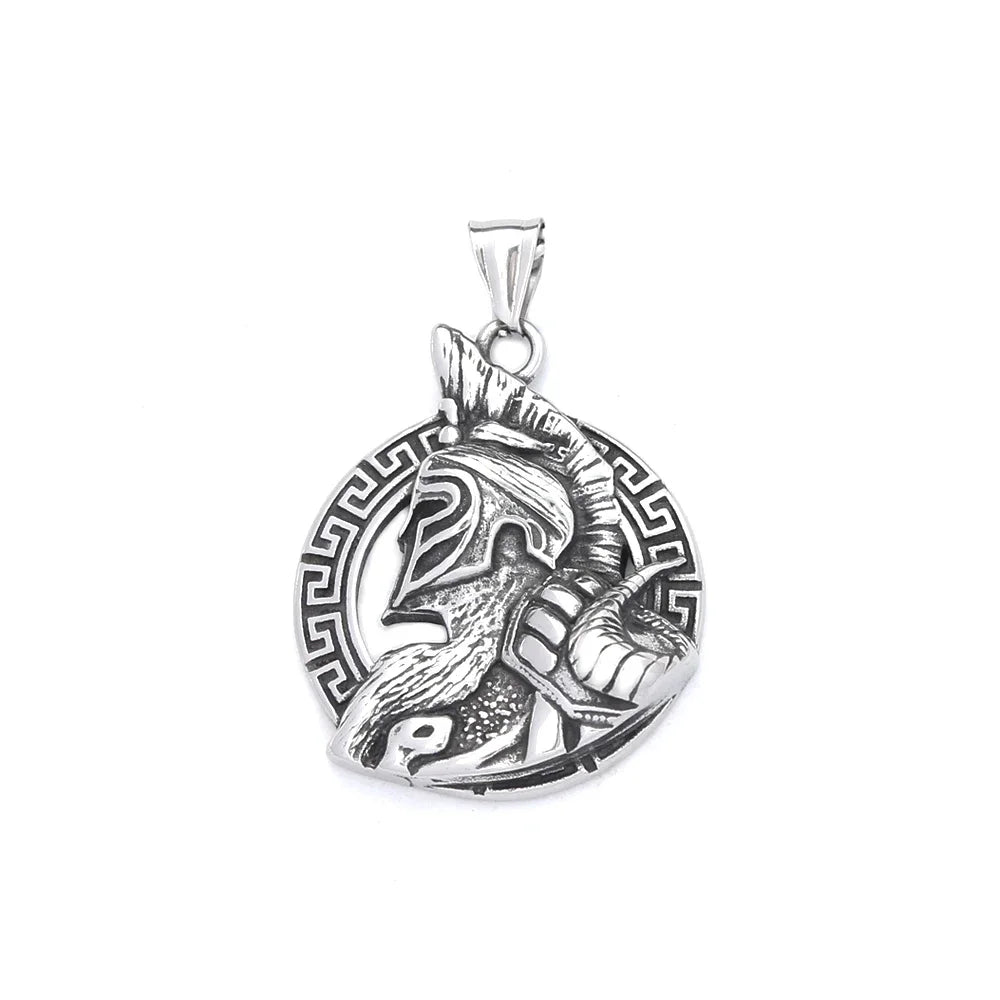 Viking Steel Pendant Vintage Nordic Sparta Warrior