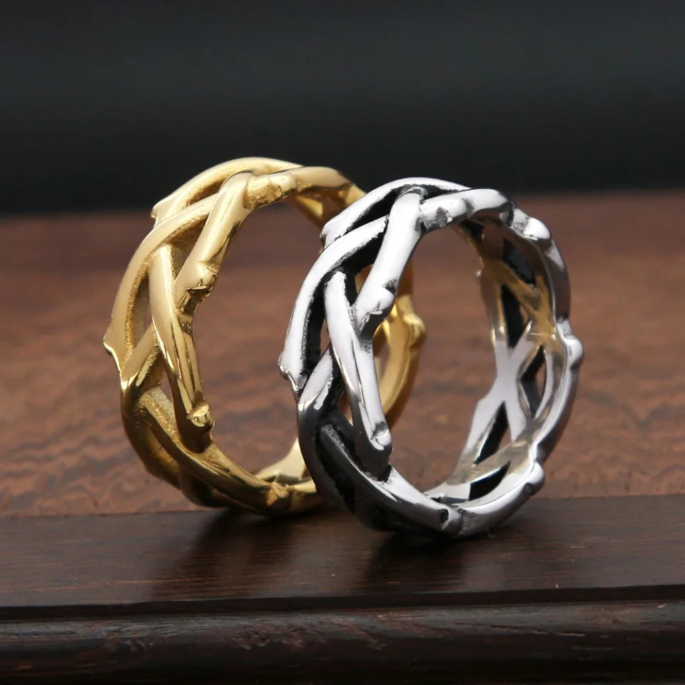 Thorn Vine Ring — Stainless Steel