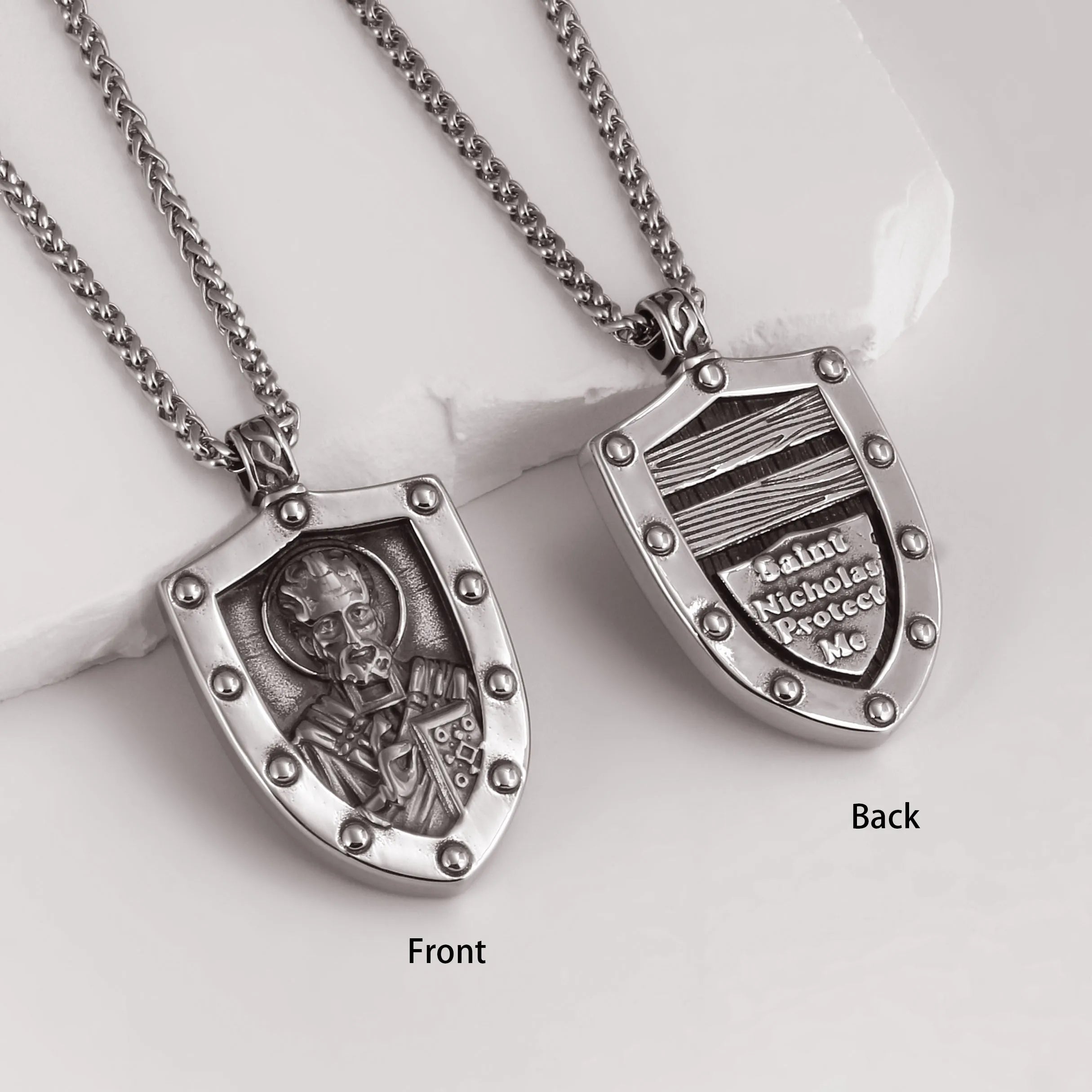 Viking Dragon Stainless Steel Pendant Necklace