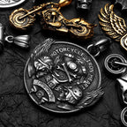 Punk Motorcycle Series Rider Route66 Stainless Steel Men Necklace Pendant Chain New in For Women Fashion Jewelry Gifts Wholesale