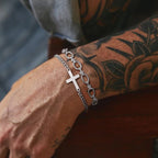 Cross Religious Bracelet — Stainless Steel