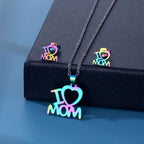Mama Letter Pendant Necklace — Minimal
