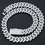 Iced Out Cuban Necklace Stainless Steel 16MM 3-Row