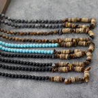 Wood Beads Pendant Necklace — 20"