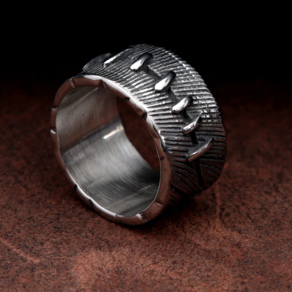Suture Biker Ring — Stainless Steel