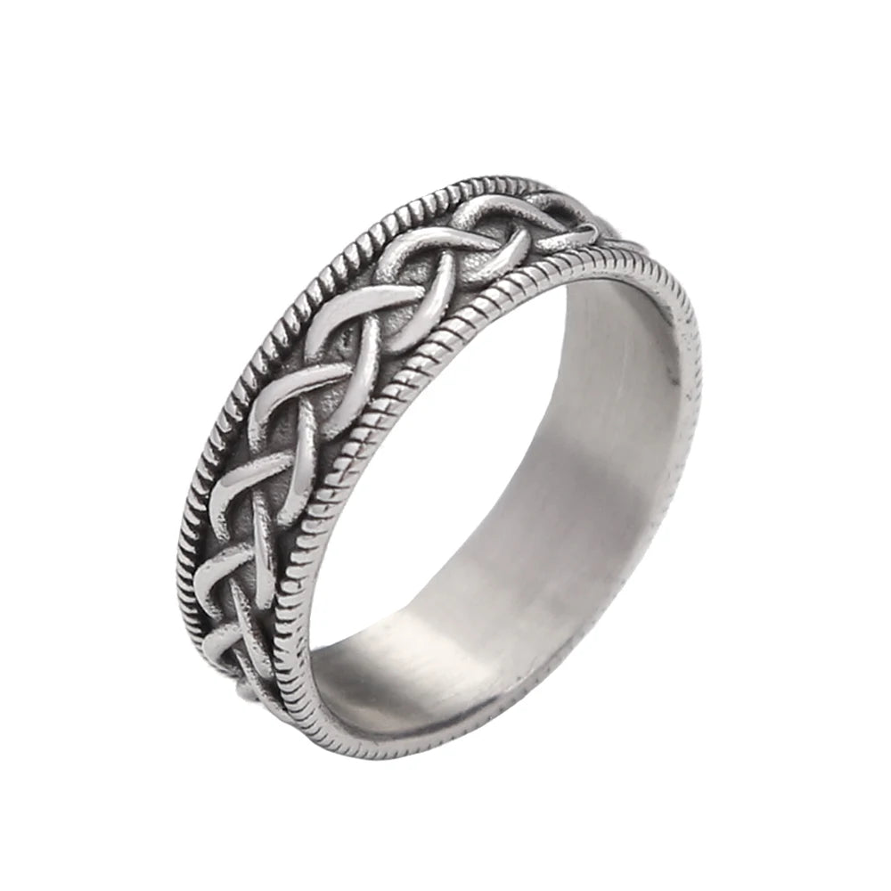 Fashion Punk Stainless Steel Fire Dragon Rings For Men Women Hip Hop Biker Vintage Vikings Animal Ring Amulet Jewelry