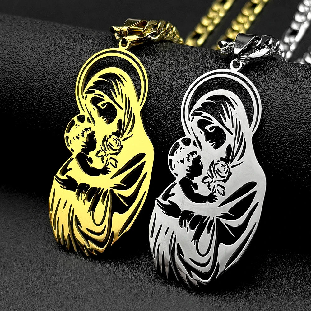 Jesus Cross Gold Pendant Necklace
