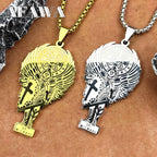 Archangel Michael Chain Necklace — Gold-Tone Metal
