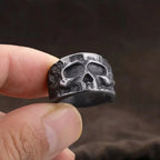 Half Face Skull Ring — Punk Gothic Vintage
