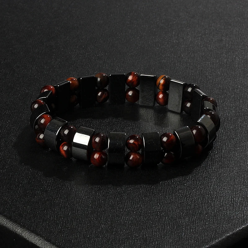 Fashion Wave Hematite Magnetic Bracelet Men Original Beaded Hematite Energy Bracelets for Women Positive Energy Jewelry