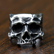 Gothic Biker Skull Ring — 316L Stainless Steel