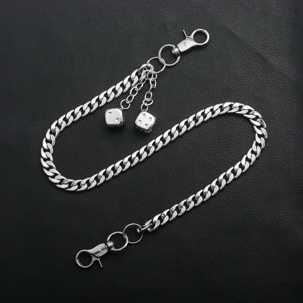 Punk Dice Waist Chain Necklace — Lobster Clasp