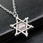 Hand and Eye Talisman Amulet Necklace — 43cm Chain