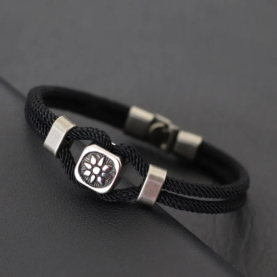 Nautical Surf Rope Bracelet — Adjustable Wrap Cord
