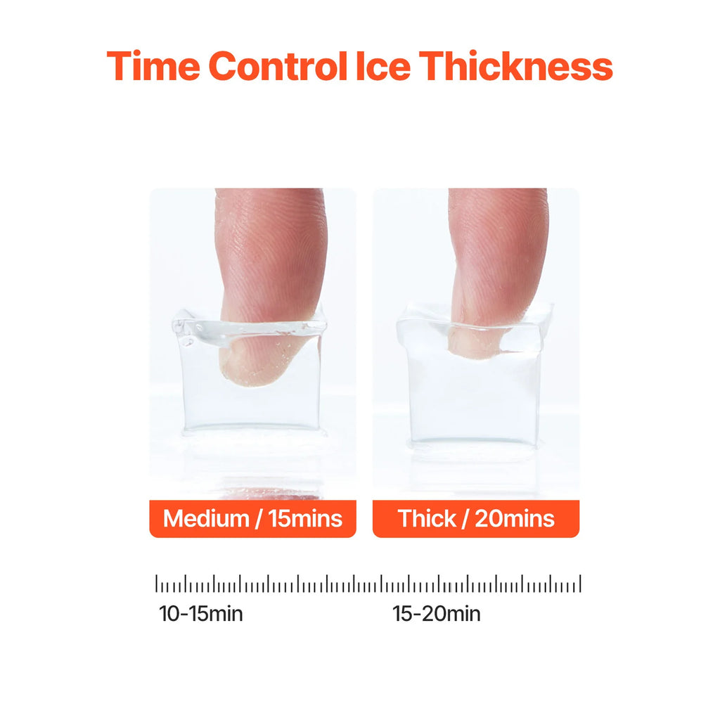 SucceBuy Countertop Ice Maker 24 Cubes Ready in 15 Mins Self-Cleaning Portable Ice Maker with Ice Scoop and Basket Ice