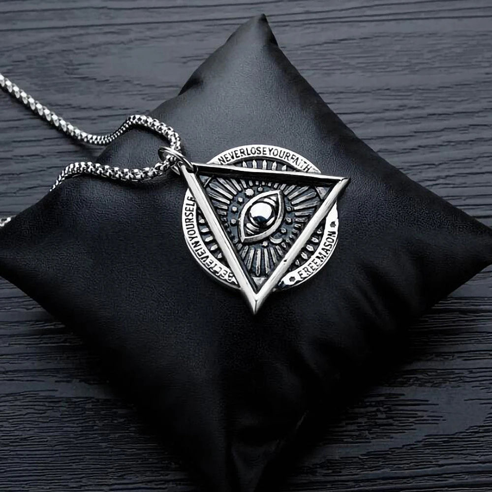 All-Seeing Eye Pendant — Stainless Steel