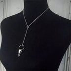 Gothic Crow Skull Necklace For Women man Fashion Vampire Bat Accessory Punk Jewelry Gift Circle Pagan Vintage Moth Charm Choker