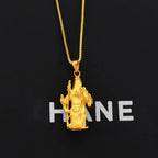 Guan Gong Gold Pendant Necklace