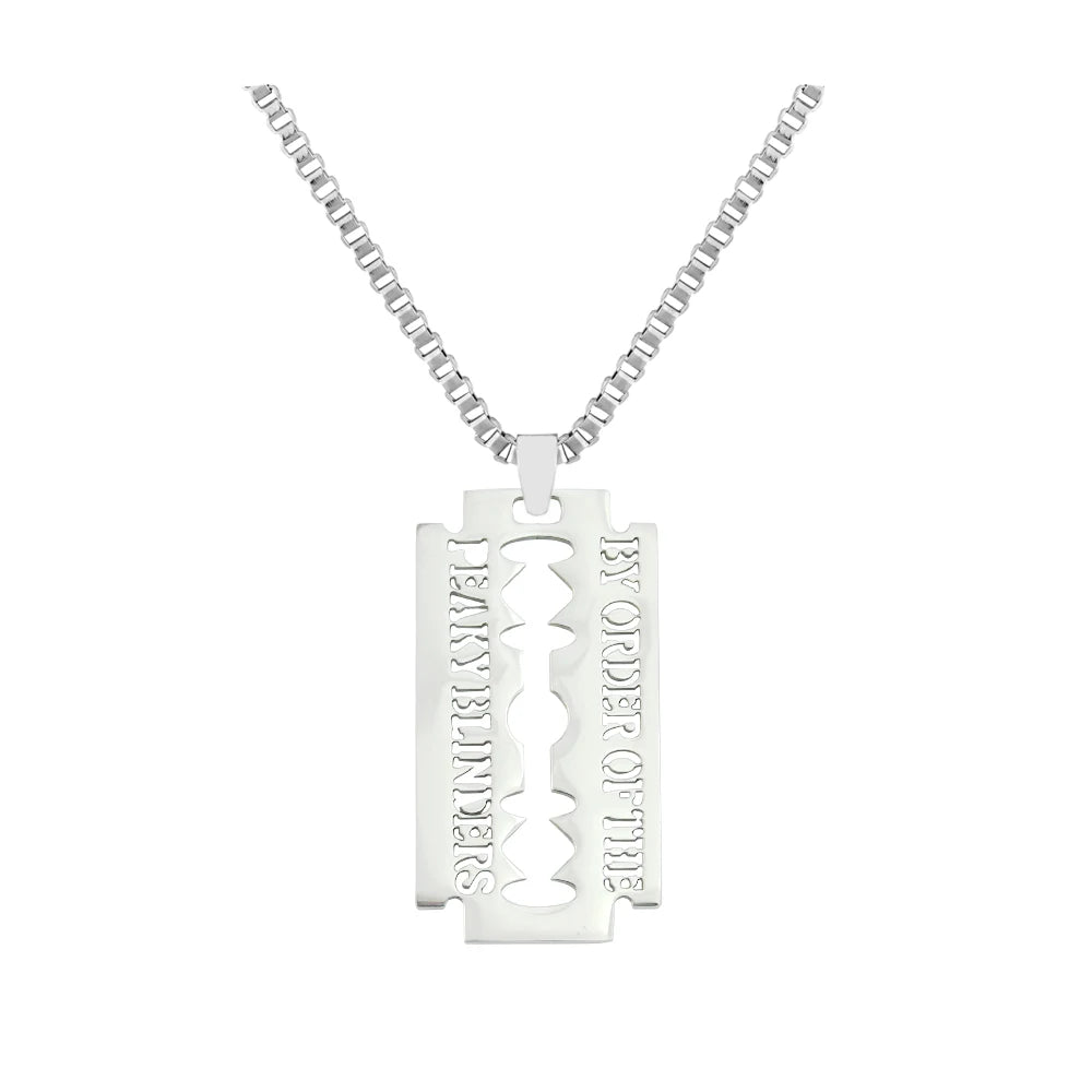 Gothic Razor Blade Bracelet & Pendant Necklace — Stainless Steel