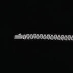 Silver Tennis Chain Necklace Teardrop CZ