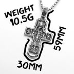 Cross Jesus Pendant Necklace Stainless Steel