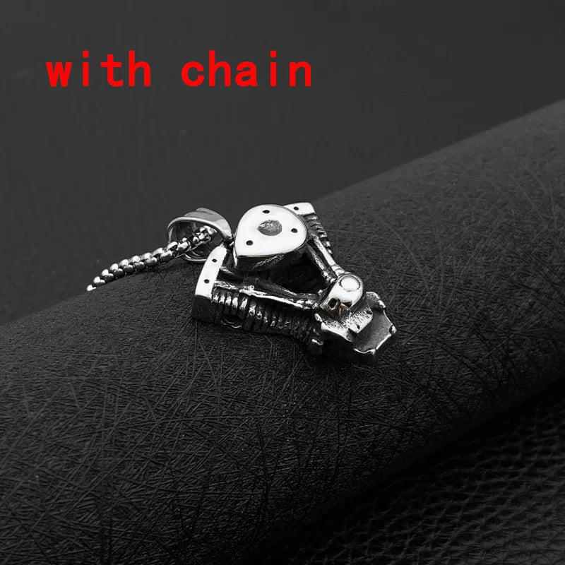 Fashion Punk Style Mask Men's Pendant Titanium Steel Hanging Neck Jewelry Student Hipster Hot Sale