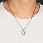 Stainless Steel Saint St. Benedict Collar Medal of San Benito Necklace Men Women Spiritual Virgin Mary Pendant Necklace