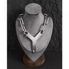 Punk Y-Shaped Statement Thick Chain Necklace for Men