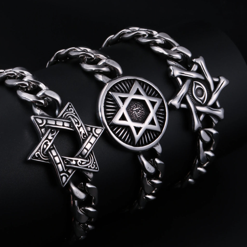 Star of David Bracelet — Stainless Steel