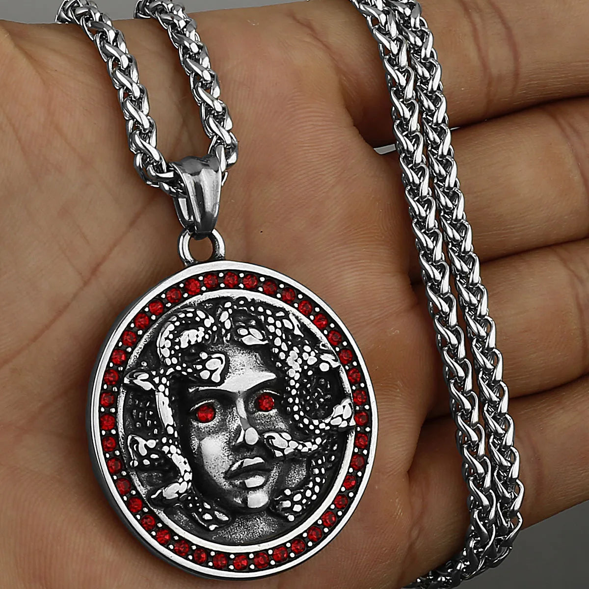 Medusa Steel Pendant Norse Mythology 316L