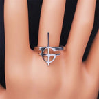 Cross Ring — Stainless Steel