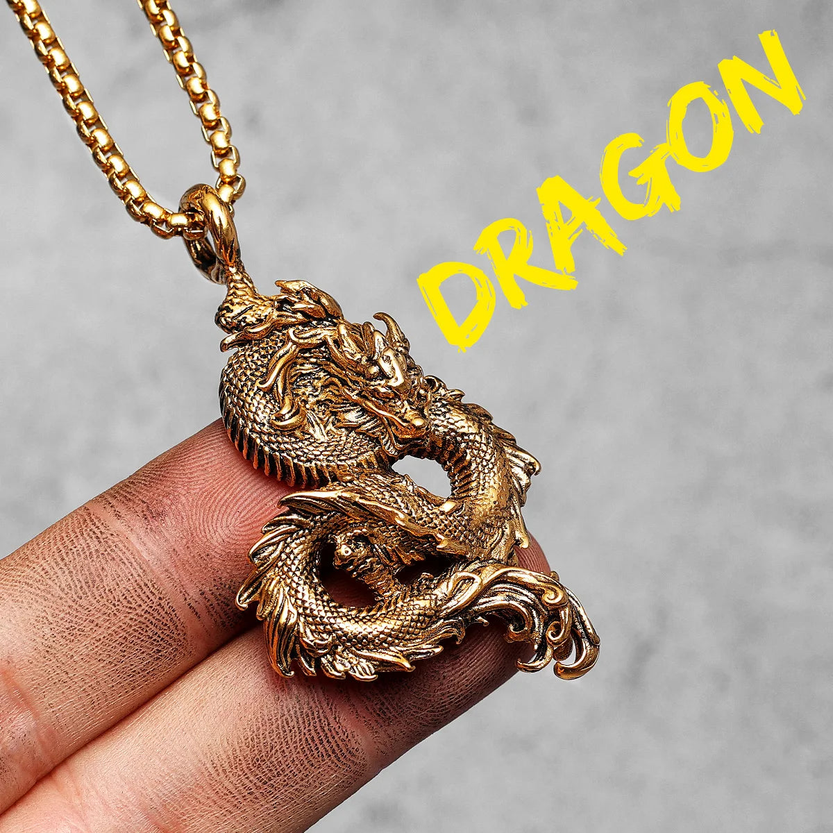 Dragon Stainless Steel Pendant Necklace