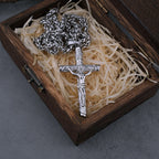 Jesus Cross Pendant Necklace — Stainless Steel