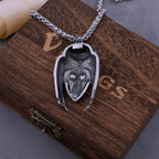 Skull Owl Pendant Necklace — Stainless Steel