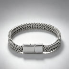 Stylish Stainless Steel Bali Foxtail Chain Bracelet for Men,Double Franco Link Chain Bracelets,Armband Male Jewelry