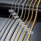 Twisted Rope Chain Necklace 5mm — Stainless