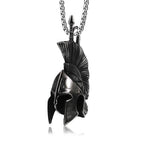 Spartan Helmet Steel Pendant Retro Warrior