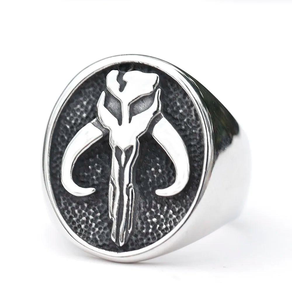 2024 new Alien Skull Ring for Men And Women Cool Stainless Steel Punk Biker Ring Vintage Gothic Signet Ring