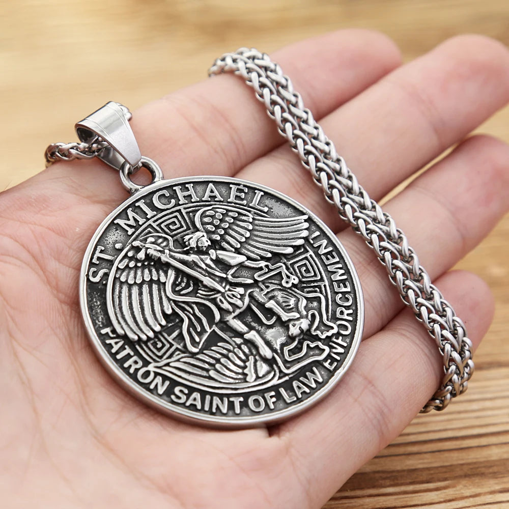 St. Michael Archangel Pendant — Stainless
