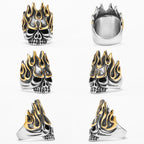 Skull Fire God Ring Stainless Steel