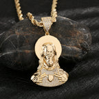 Hip-hop men's jewelry pendant 14k gold-plated/60mm*40mm/18.3g/pendant pendant necklace gift parents peace pendant