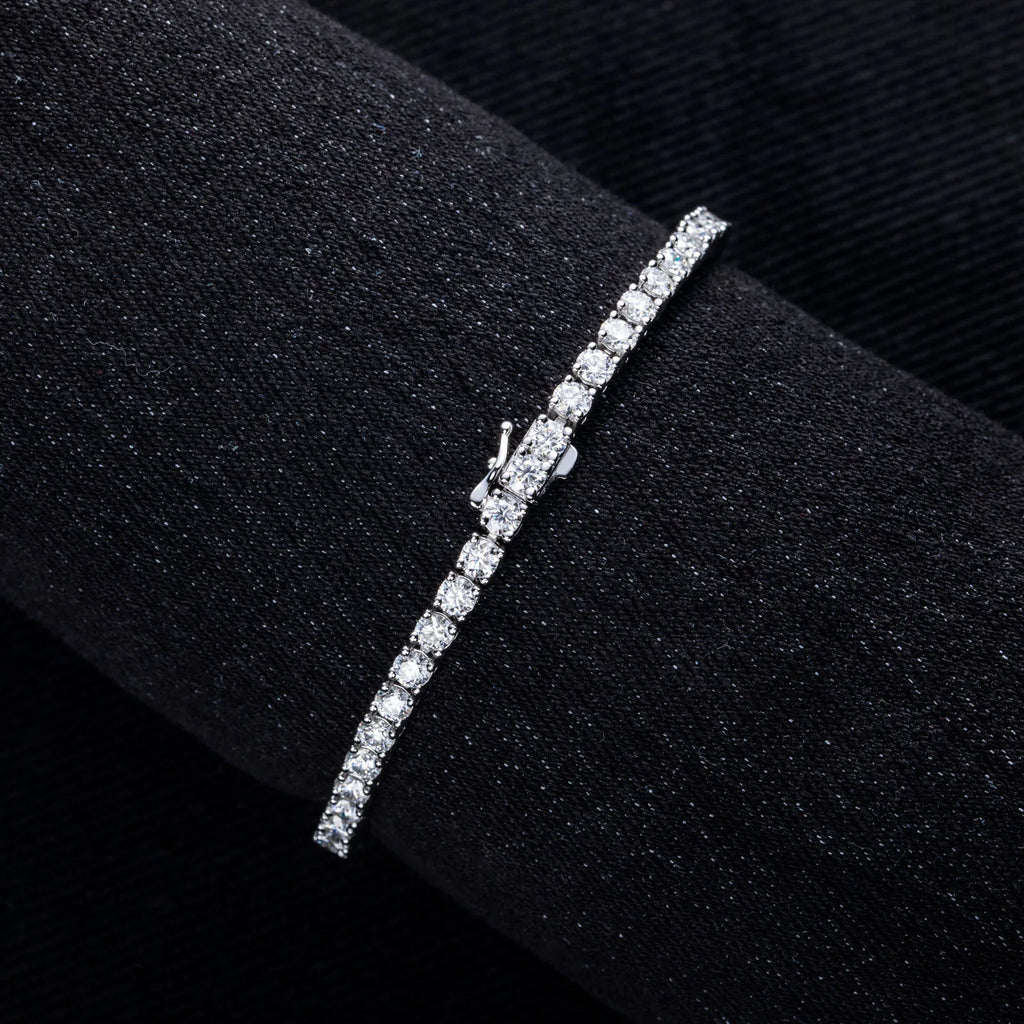 Iced Out Tennis Bracelet 3mm — 925 Silver