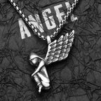 Guardian Angel Wings Pendant — Stainless Steel