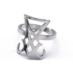 Gothic Sigil Ring — Stainless Steel Adjustable