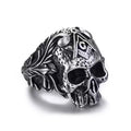 Vintage Templar Masonic Skull Rings For Men 316L Stainless Steel Freemason AG Signet Ring Punk Biker Fashion Jewelry Party Gifts